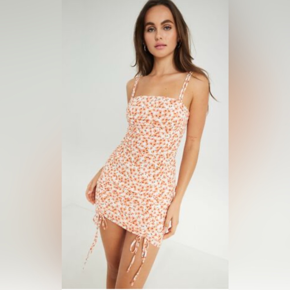 Ruched Bodycon Mini Dress size Medium